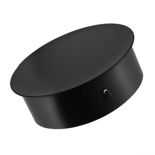 Eawfgtuw Tappo per tubo della stufa, copertura per foro del camino in acciaio inossidabile, resistente al calore, tappo per canna fumaria isolato, nero (75 mm)