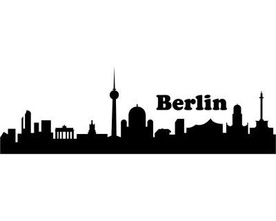 Wandtattoo Berlin Skyline Wandaufkleber viele Farben und Größen sofort lieferbar in 8 Größen und 25 Farben (190x60cm schwarz) - B00UAR8A7S Wandtattoo Berlin Skyline Wandaufkleber viele Farben und Größen sofort lieferbar in 8 Größen und 25 Farben (190x60cm schwarz)