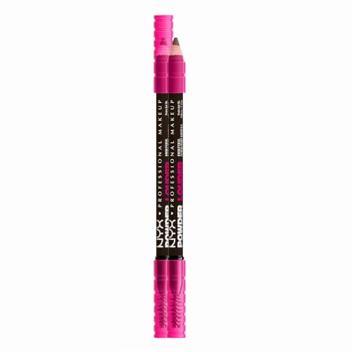 NYX PROFESSIONAL MAKEUP POWDER LOUDER BROW PENCIL BLACK (Lot de 2)
