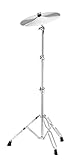 Doble refuerzo XDrum Soporte Para Platillos Pro - Soporte De Platillo Ajustable En Altura De 60-120 cm - Práctico Sistema Memory Lock - Doble Refuerzo Y Estable - Plateado