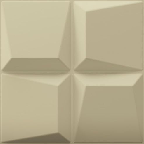 Image of Kayra Decor 3D PVC Wall Panels for Bedroom & Living Room | Cube Design | White Tail Color | 19.7 x 19.7 Inch | Pack of 18 | 42.48 Sq Ft