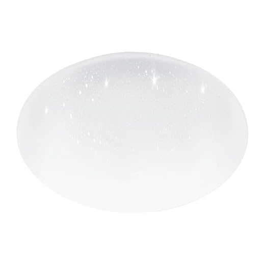 EGLO Deckenlampe Pogliola-S, Ø 50 cm, Kristalleffekt LED Deckenleuchte, 1 flammige Wohnzimmerlampe aus Stahl und Kunststoff, Lampe weiß, Kinderzimmerlampe, Küchenlampe, Bürolampe, Flurlampe Decke 3 EGLO Deckenlampe Pogliola-S, Ø 50 cm, Kristalleffekt LED Deckenleuchte, 1 flammige Wohnzimmerlampe aus Stahl und Kunststoff, Lampe weiß, Kinderzimmerlampe, Küchenlampe, Bürolampe, Flurlampe Decke