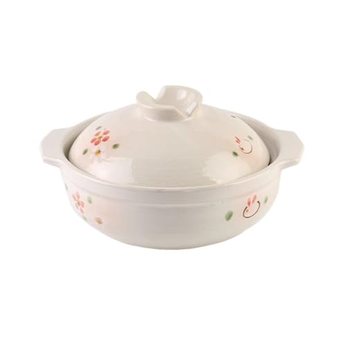 MJMLUCK Non-stick Ceramic Sauce Pan with Lid, Heat Resistant Cooking Non-stick Stock Pot with Handle Round Dinner Plate for Dinner and Party Cooking Hot Pot Soup Meat Rice (Size: 2L)