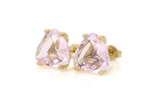 Clous d'oreilles intemporels en quartz rose et boucles en cristal pour femme