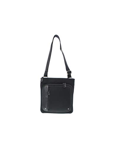 David William Alto - Sac monobandoulière en toile garnie cuir de vachette Taille Unique