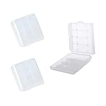 3Pcs AA/AAA Cell Battery Storage Case Holder Box,Plastic Battery Case,Clear Plastic Cell Battery Storage Case Holder Box for AA AAA Batteries&Rechargeable Batteries,Protecting and Transporting Cell