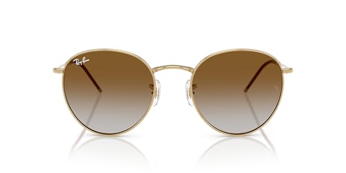 Ray-Ban RBR0103S Round Reverse Sunglasses, Gold/Clear Gradient Brown, 55 mm - image 3