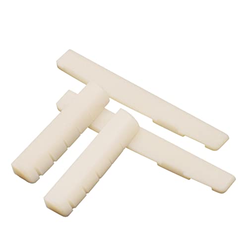 Acoustic Guitar Bridge Saddle Replacement - 6 String Acoustic Guitar Bone Bridge Saddle,Guitar Bridge Saddle for Acoustic Classical Guitar Mandolin Banjo
