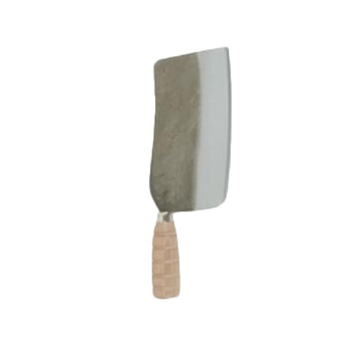 A-to-Z Supply SLKF017 Meat Knife, 7-1/2" Length x 4" Width Blade, Wood Handle, cast Iron