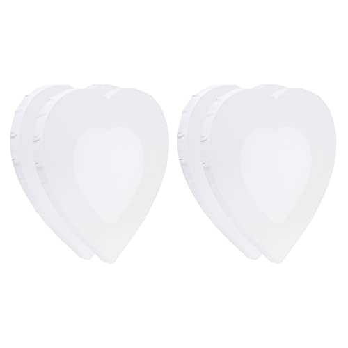 PATIKIL 4 Pack 8x8 Inch Heart Shape Wood Frame Stretched Blank Art Board Panels for Acrylic, Oil, Tempera Painting, White