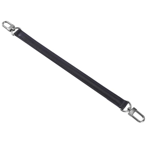 Image of Genuine Leather Plain Strap Replacement Top Handle Leather Strap for Handbag (Black-Gun Lock, 26 in)