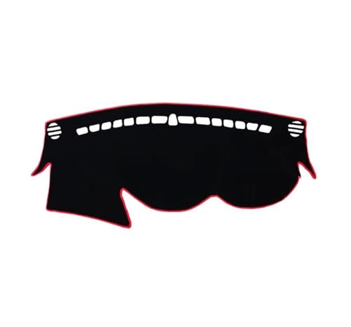Tapis de tableau de bord RHD noir bord rouge protection solaire voiture