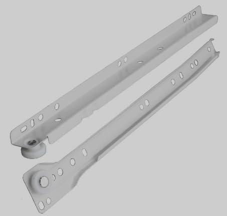 6 Pairs 16 Inch Drawer Slides Bottom Mount, Self-Closing Drawer Track Drawer Rails, Fits Most Bottom/Side-Mounted Drawer System