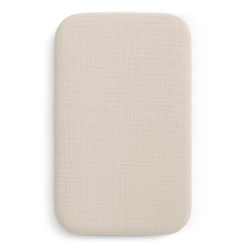 Image of Newton Baby Bassinet Fitted Sheet 2-Pack, Breathable Muslin - Sandstone