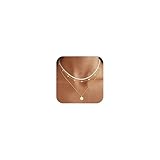 Fezodo Gold Layered Pearl Necklaces for Women, Dainty Pearls Necklace Trendy Pearl Choker Stack Pearls Wedding Bridesmaid Bride Jewelry Gold Necklace for Women Jewelry Gifts