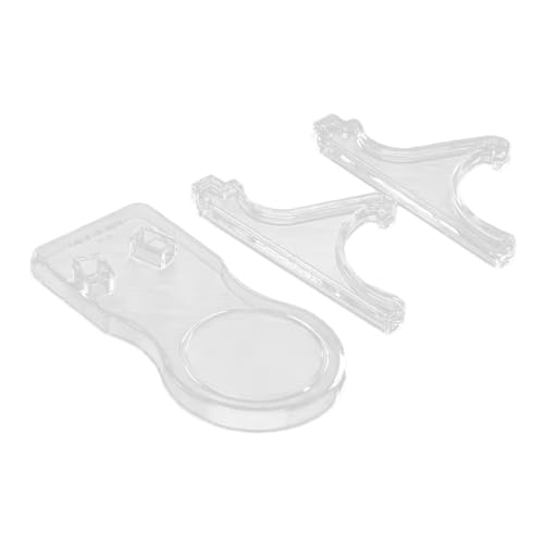 MUCKLILY Acrylic Plate Display Holder Easel Stand for Small Decorative Plates Desktop Showcase for Kitchen Cupboard