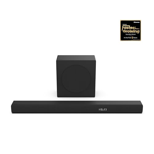 Image of Hisense HS3100 3.1Ch Sound Bar with Wireless Subwoofer, 480W, DTS Vritual: X, Dolby Digital Plus, Bluetooth 5.3, EzPlay, Roku TV Ready, HDMI/AUX/ARC/Optical/USB, Energy Star (HS3100, 2024 Model)