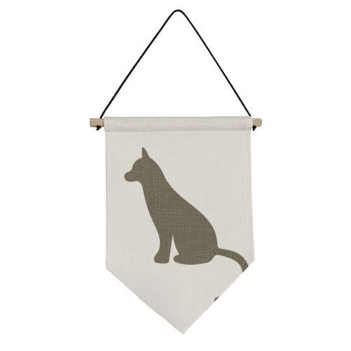 Drapeau en toile chat noir mignon pour créer un coin lecture cosy