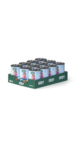 Green Petfood Chunks mit Insekten (12 x 400 g) | Adult | Premium Nassfutter in cremiger Soße für ausgewachsene Hunde auf Insekten- & Sojabasis | getreidefrei | für gesunde Haut & Fell | 12er Pack