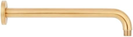 Signature Hardware 478493 18" Wall Mounted Rainfall Shower Arm and Flange - Brushed Gold