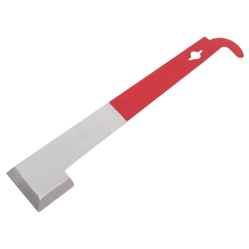 iplusmile Grattoir de Ruche Acier Inoxydable Outil J Forme de Queue de Cochon Rouge pour Apiculteurs Fournitures Apiculture et Facile à Nettoyer