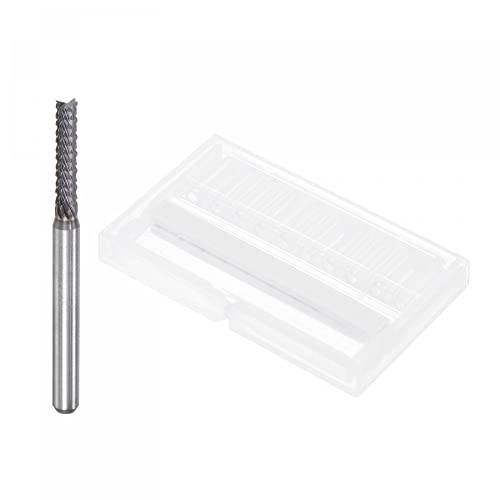 Image of uxcell End Mill CNC Router Bits, 2.5mm x 12mm 1 /8 inch Shank Diamond Film Coated Carbide Engraving Bit Milling Cutter Left Hand for PCB Plastic Fiber Wood 5pcs