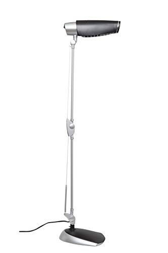 Maul Schreibtischleuchte MAULaurora, Neutralweiß 4200 Kelvin, Lampen Sockel E27, 1080 Lux, Silber/Schwarz, 8215595 – Bild 3