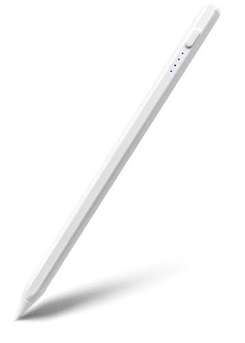 DAORANGE Stylet Compatible avec Apple iPad 2018-2025, Reject de Paume et Haute Précision, Compatible avec iPad A16 11/10/9/8/7/6 Gen, Pro 11/12.9/13 M4, Air 6/5/4/3 Gen, Mini 7/6 (Blanc)