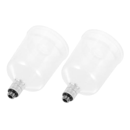 STOBOK 2Pcs Lightweight Plastic Gravity Feed Replacement Containers for Precise Painting and Easy Maintenance Indoor Outdoor Projects