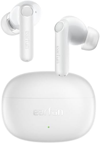 EarFun Air Life Wireless Earbuds, Bluetooth 5.4 Earbuds, 2 mics AI ENC, 35H Playtime, White