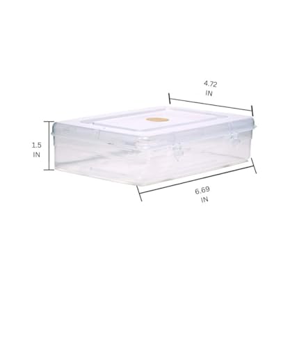 Image of Chetan Clear Plastic Medium Storage Boxes (Set of 6) - Versatile Transparent Containers for Organizing Small Items (Size No - 4)