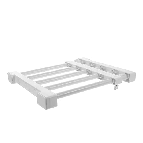Cabilock Retractable Wardrobe Storage Bracket White 30-40cm PP ABS Divider