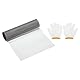 PATIKIL 40L x 16B Drahtgeflecht, 100 Mesh 304 Edelstahl Lüftungsfiltergitter mit Handschuhen für Fenster Sicherheitslüftungsabdeckung Filtration Tierzaun