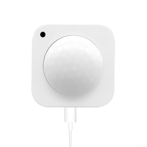 Zilimontt Pour détecteur de mouvement PIR avec détection grand angle de 120 degrés et capteur de lumière intégré pour système de sécurité domestique (-compatible)