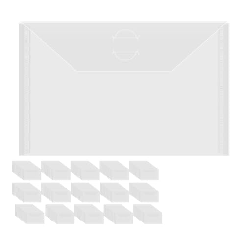 Enveloppes en Plastique Refermables Pochette Tampons Transparents et Découpes Scrap