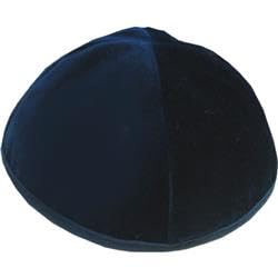 4 Part Navy Yarmulke with Rim Size 4