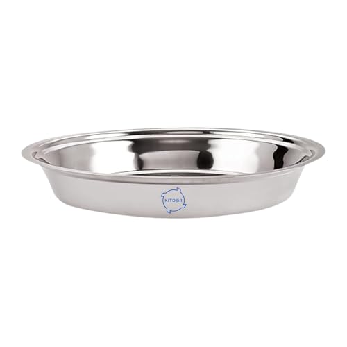 Image of Stainless Steel Atta Parat for Dough Kneading (Medium) | Multipurpose Mixing Parat for Serving, Mixing & Storing | Dough Bowl for Kitchen and Organizing Veggies (Size-15, Diameter- 34 cm)