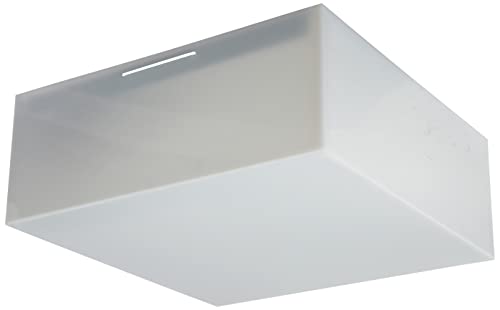 TUALUX Plafon de Sobrepor Quadrado Valencia Branco para 02 Lâmpadas Bulbo Led E-27-21X21 cm, MEDIO