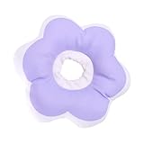 Gatuida Weicher Verstellbarer Katzenkragen für Operationen Schutz vor Lecken und Kratzen Hautfreundlicher Genesungskragen in Violett Komfortabler Schutz für Verletzte Katzen Postoperative