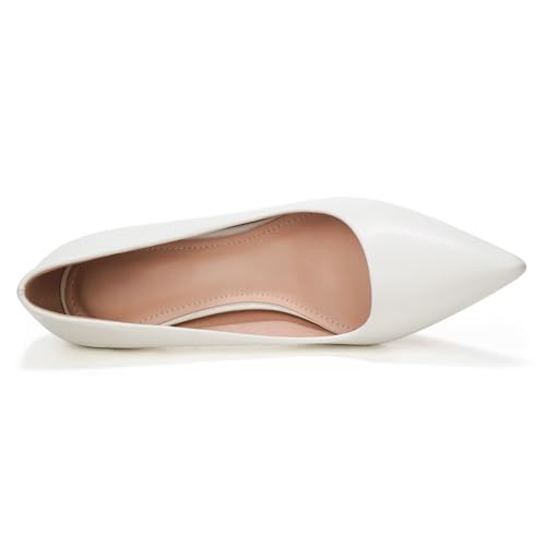 Image of Women's Low Kitten Heel Pumps Classic Fashion Dress Pumps Simple Heeled Shoes for Office Work