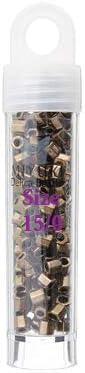 Miyuki 15/0 Delica Seed Beads 5.2gms - DIY Bead Jewelry in Bronze Metallic