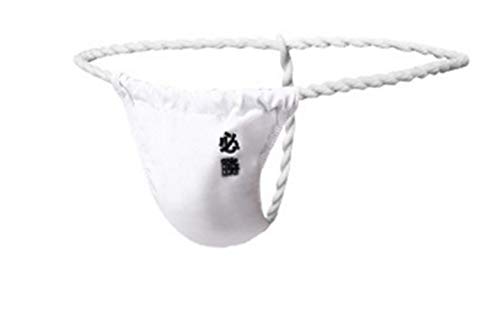 lclvld Hommes G-String Tongs T-Retour Glace Silk sous-Vetements Bikini Lingerie Soft Wrestling Forte Sumo Culottes,XL,Blanc Cover