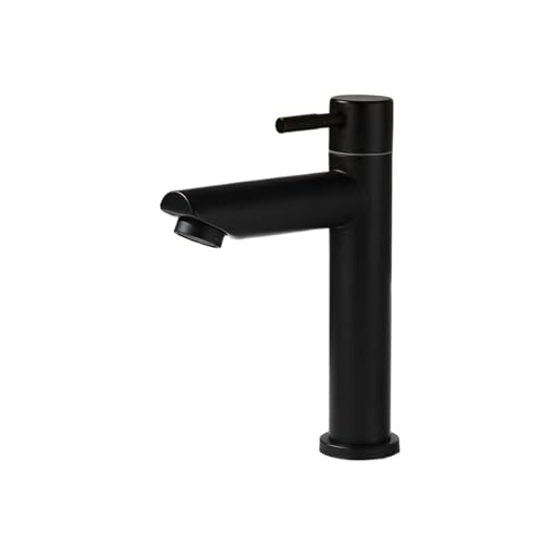 Robinet eau froide simple évier lavabo sur comptoir noir 304 - 2