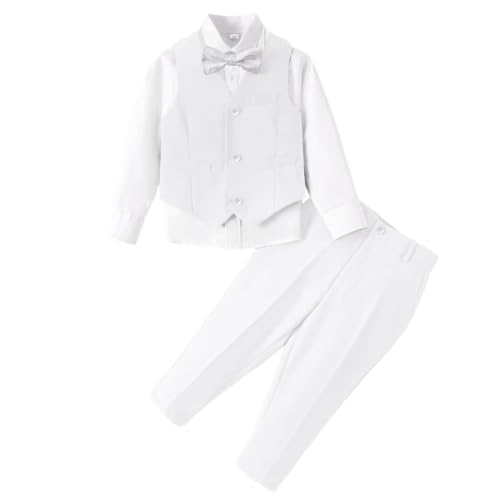 Image of Baby Boys Clothes Suits Toddler Formal Gentleman Wedding Outfit Dress 4Pcs Infant Suit Sets