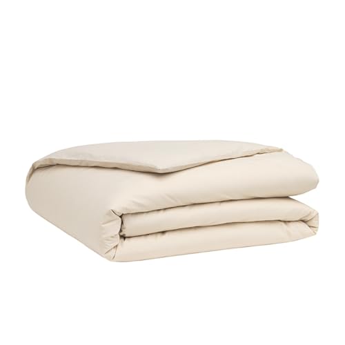 Percale de Coton lavée ESSIX Housse de Couette Délicate Beige