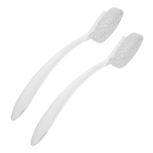 Lot de brosses compactes pour enlever les peaux mortes avec poignée ergonomique de 2 pièces