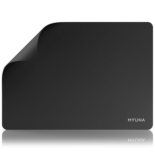 MYUNA バスマット 珪藻土 ソフト 50x70cm 洗濯不要 珪藻土マット 速乾 収納簡単 滑り止め 脱衣所 洗面所 お風呂マット 硅藻土マット (ブラック)の商品画像（Amazon）