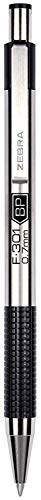 Zebra Pen F-301 Retractable Ballpoint Pen, Stainless Steel Barrel, Fine Point, 0.7Mm, Black/Blue Ink, 12-Pack #TOP1