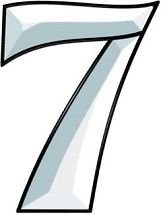 Stained Glass Supplies Beveled Number 7 Cluster