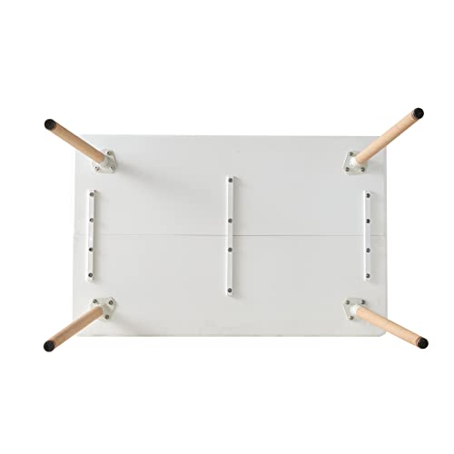 Miniatura 8 de Benyled Juego De Comedor Mesa Rectángulo Con 4 Sillas Para El Hogar, La Oficina Y El Café Marrón Zdcz